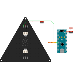 Triangle LED Matrix WS2812B-B/W