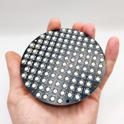 Matrice ronde RGB 95mm 112 WS2812B-B/W